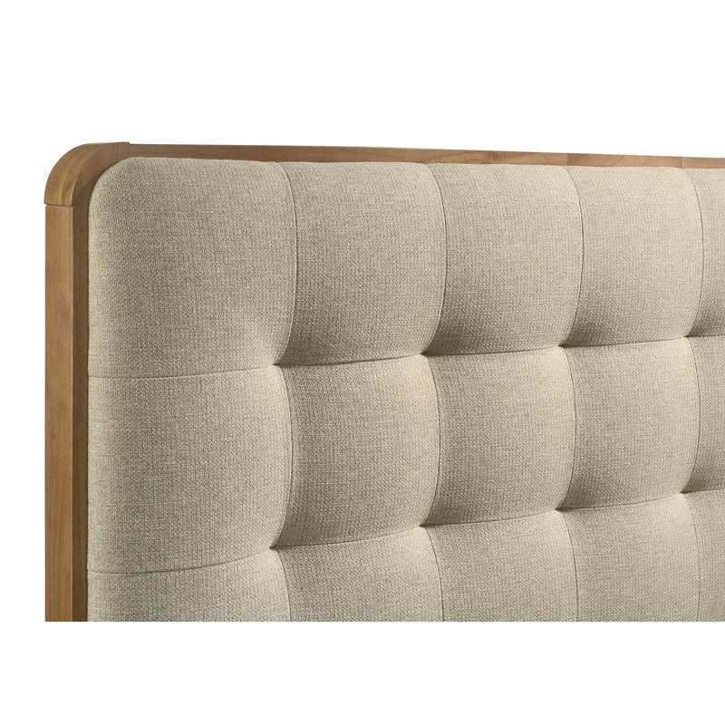 Lit plateforme double Bilal, Light Ash/Cool Beige, Complet/Double