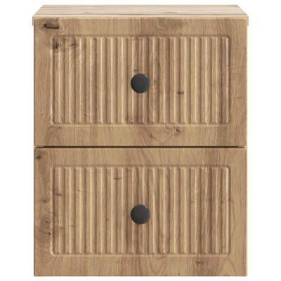 33cm W Manufactured Wood Bedside Table