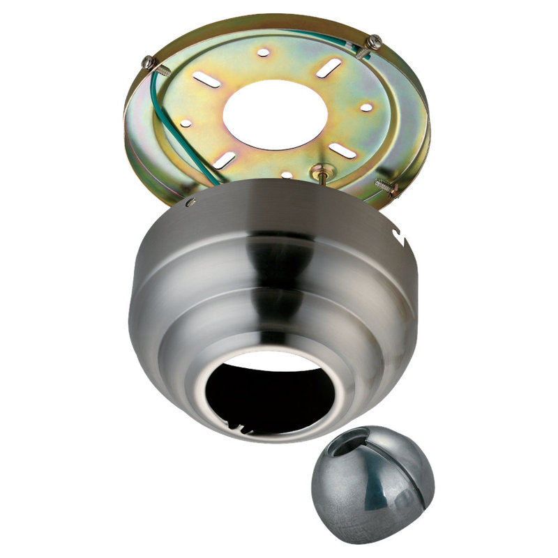 Dubay Ceiling Fan Sloped Adapter, Brushed Steel