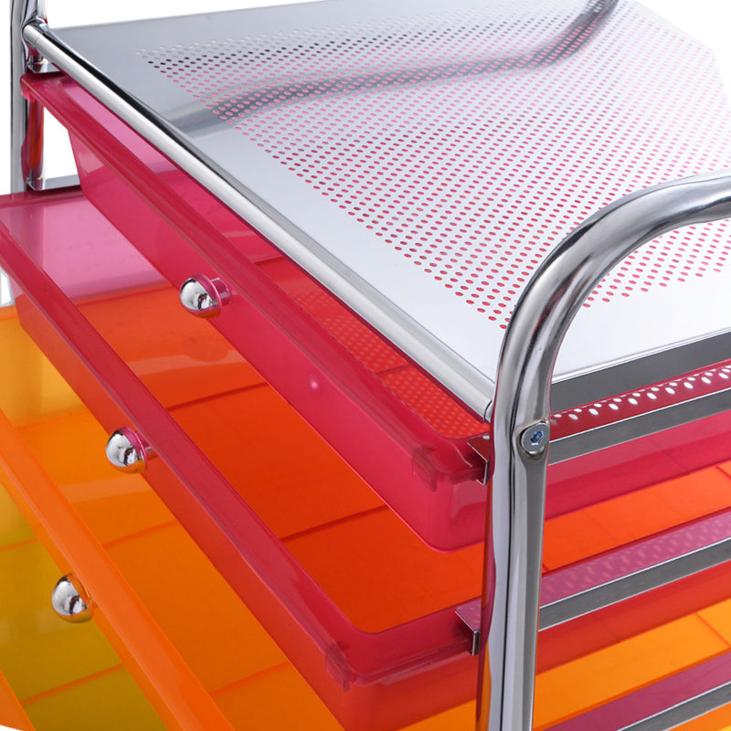 Commode de rangement à 10 tiroirs Eidson, Multicolore