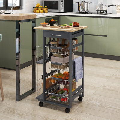 47 cm W Kitchen Cart with Top