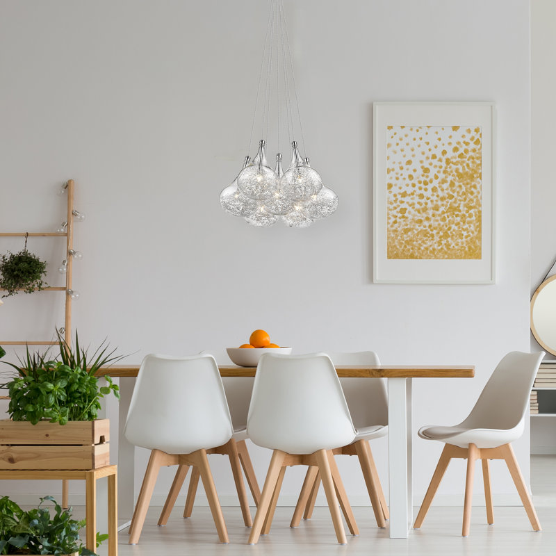 Dancy 7 - Light Glass/Aluminium Cluster Pendant