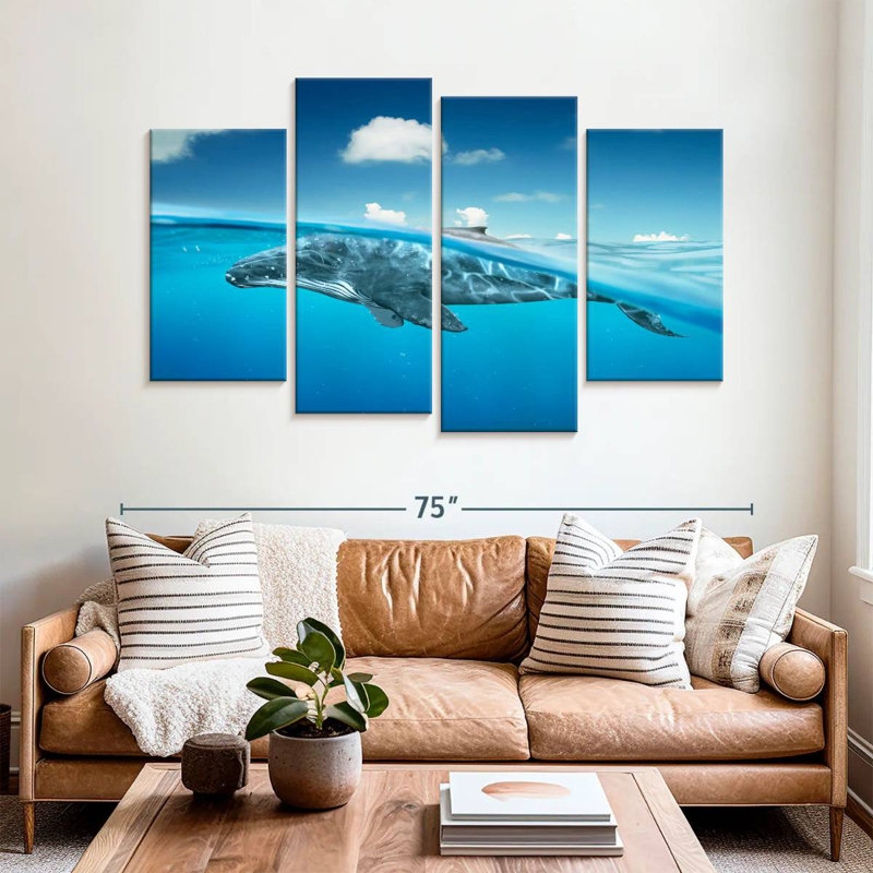 Brampt Whale Below The Surface, 42" H x 68" W