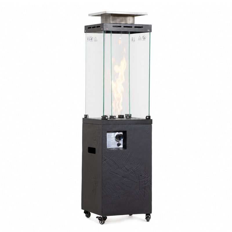 Ashley 41000 BTU Outdoor Propane Standing Patio Heater with Whleels, Black