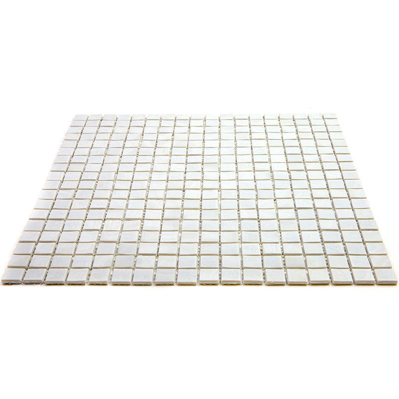 Skosh 0.6" x 0.6" Glass Grid Mosaic Wall & Floor Tile , Dolphine Gray