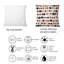 Rectangle, pois noirs et orange - Coussin décoratif imprimé moderne