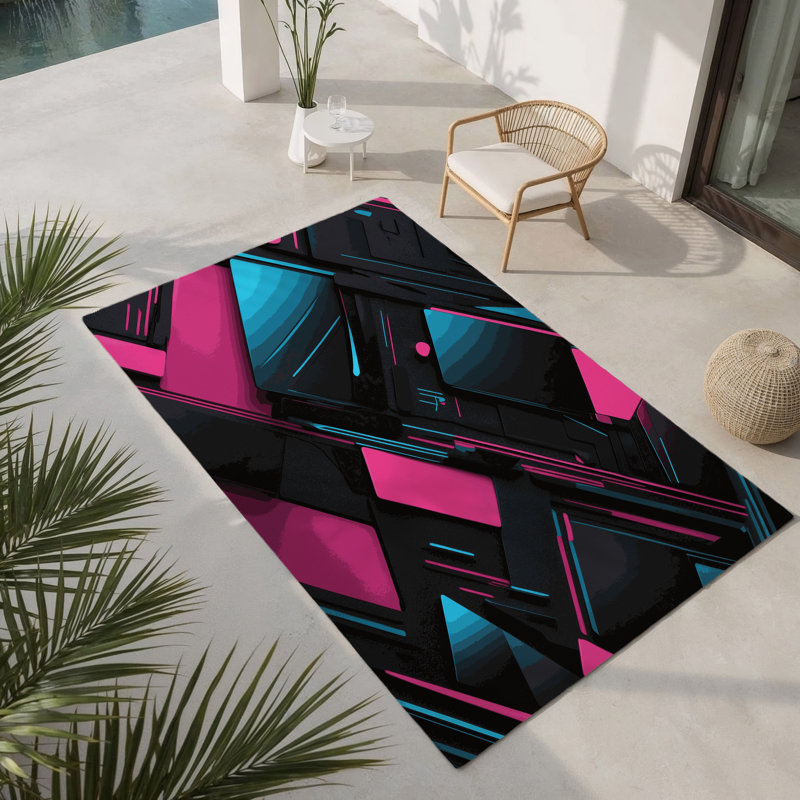 Tapis intérieur et extérieur Cosmic Wave, Rectangle 5 pi x 7 pi