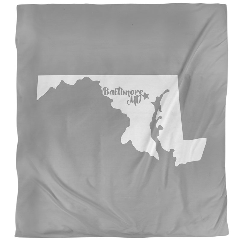 Housse de couette simple baltimore Maryland, Housse de couette pour grand lit, Gris, Polyester brossé