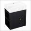 Meuble-lavabo mural de 20 po avec lavabo en céramique, armoire de rangement en panneau de fibres à densité moyenne, tiroir, tablette latérale et poignée dorée - conception moderne peu encombrante-666556154