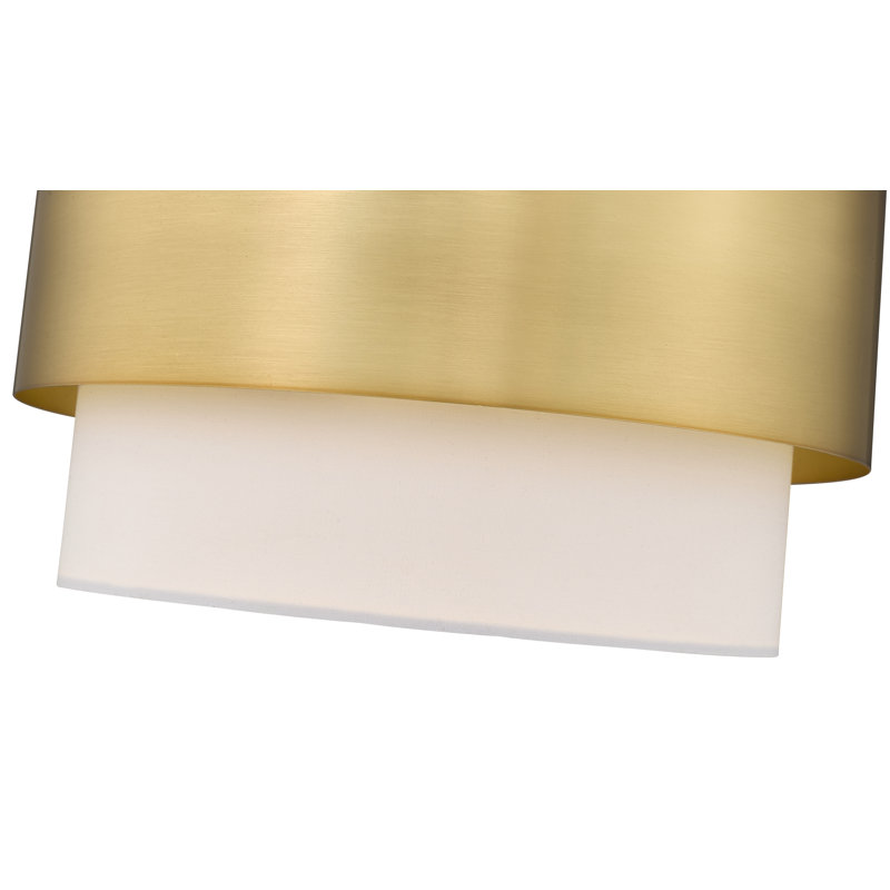 Luminaire suspendu tambour 1 lumière Azurnea, H 88,25 po x l 12 po x P 12 po, Or moderne