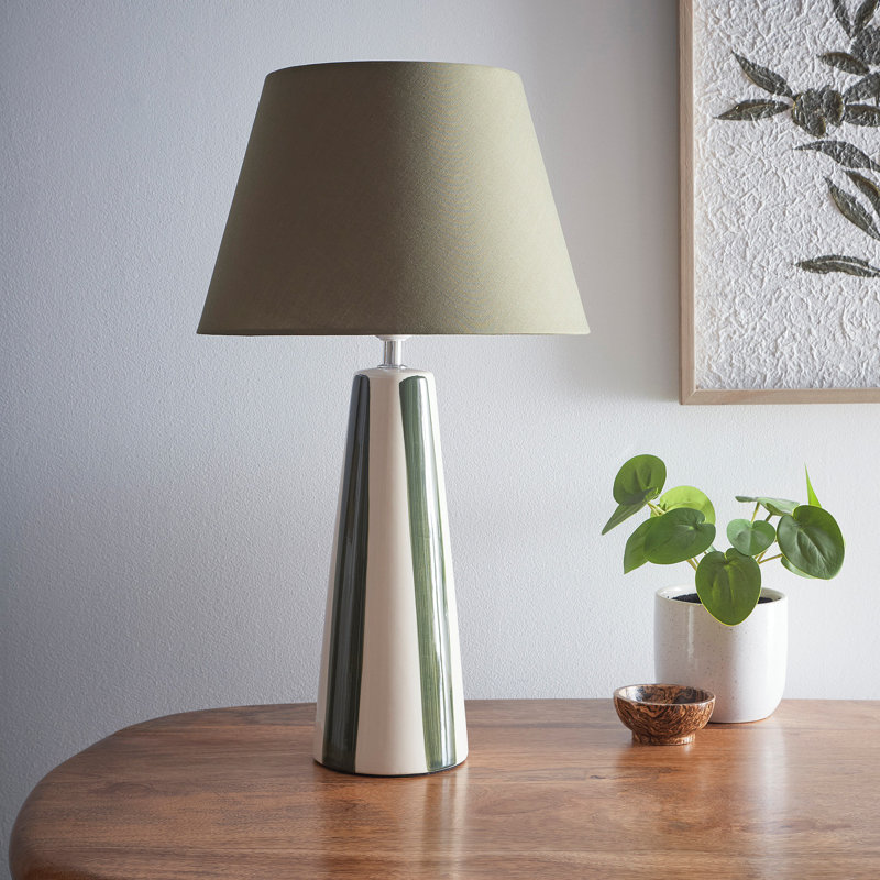 Table Lamp, Green, Green/White