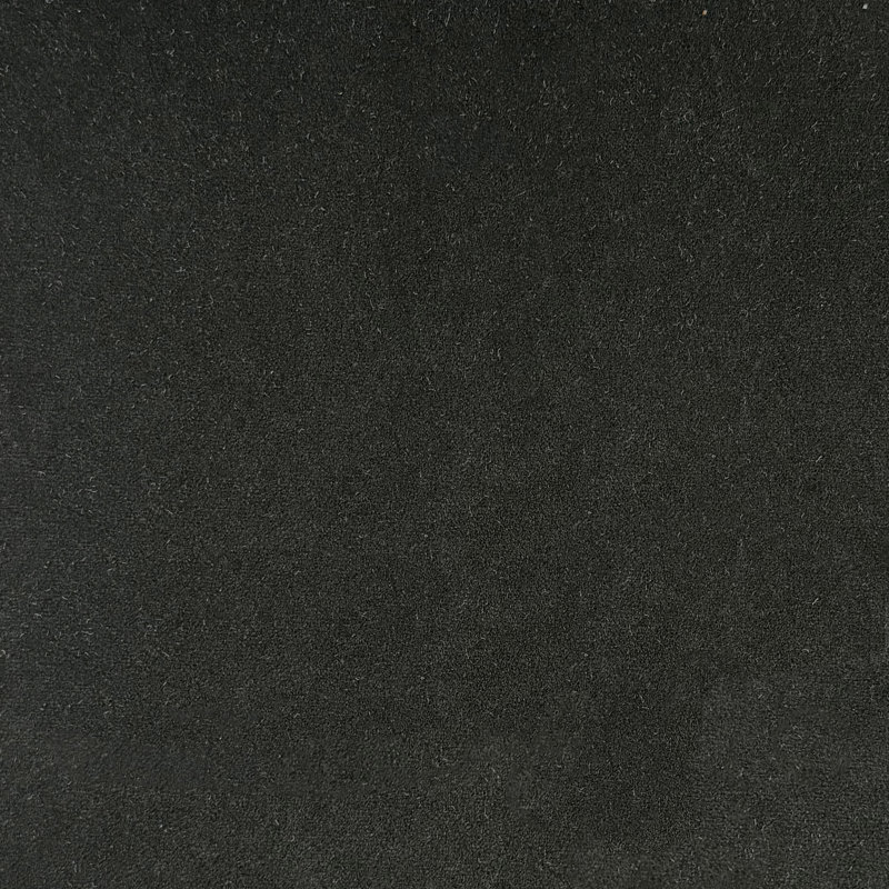 Wolle Fabric | Solid Mohair-Like Velvet | Upholstery Fabric, Black