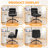 2-Layers Cushioned Faux Cat Paw Leather Armrest Swivel Office Chair-656636893