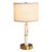 1-Light Round Marble Table Lamp