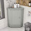Armoire de rangement de coin de salle de bain autoportante avec tablettes réglables-1222718253