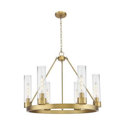 Lustre 6 lumières avec abat-jour Scherer