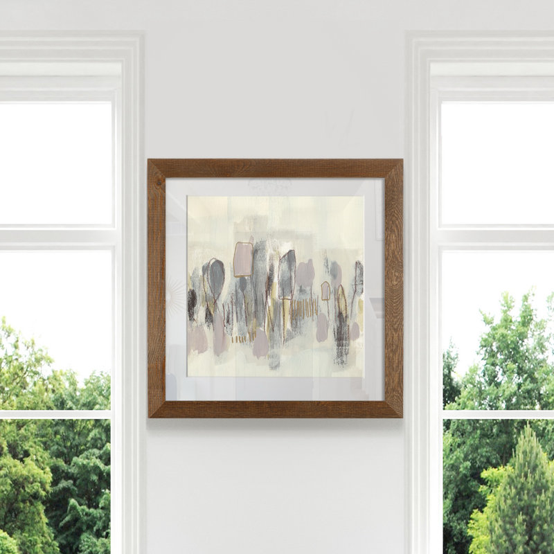Formes neutres I-impression sur papier, Érable encadré, H 17 po x l 17 po x P 1,5 po