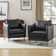 Eamor 30" Wide Faux Leather Armchair with Unique Arms(Set of 2)