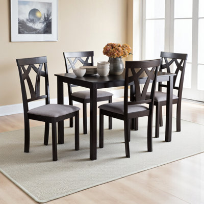 Sylvia 5-Piece Modern Square Modern and Contemporary Dining Set, 29.13'' H X 27.56'' D