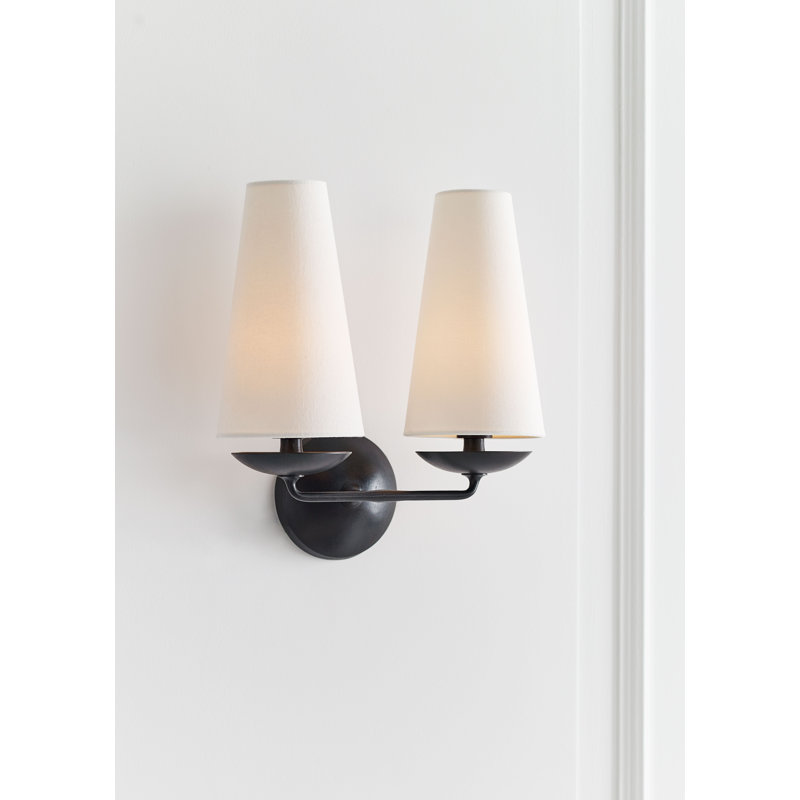 AERIN Fontaine Double Sconce, Aged Iron