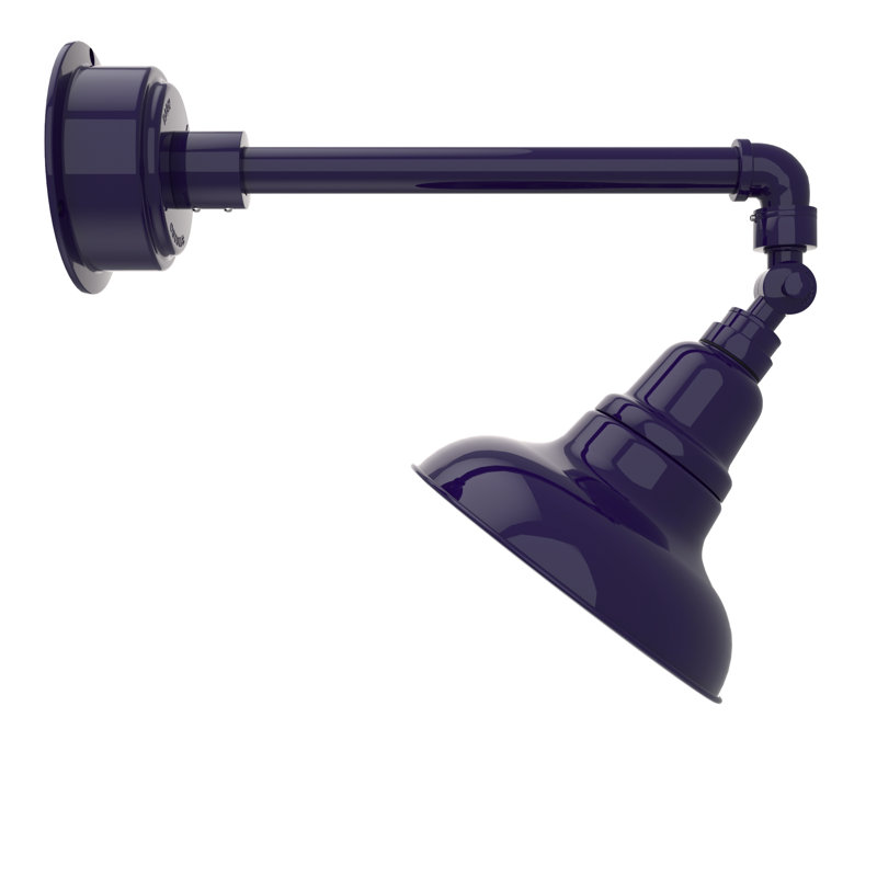 Luminaire de grange d'extérieur à DEL Adesh, Bleu de cobalt