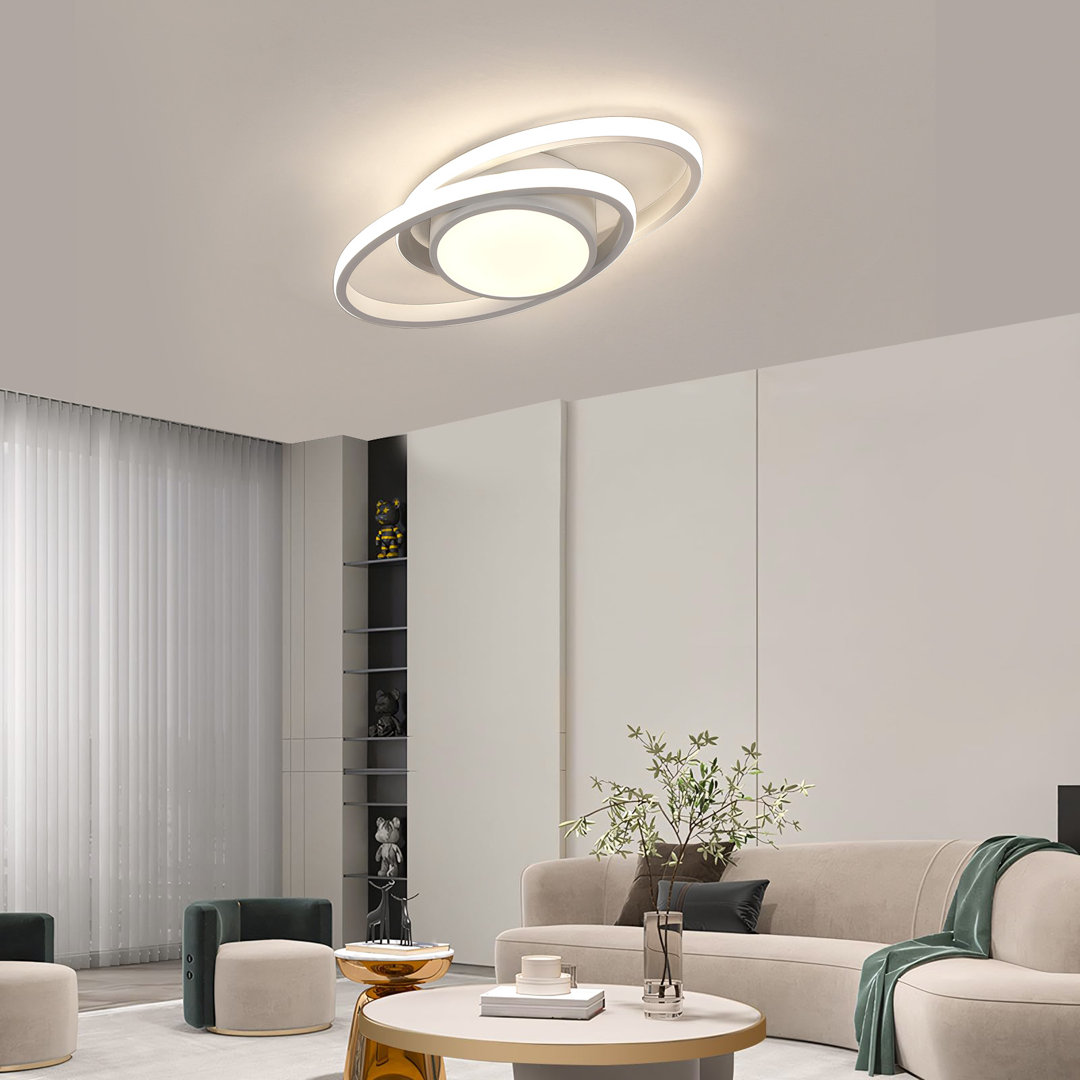 Double Circle Dimmable LED Flush Mount