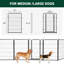 16 PCS l 27 po x H 40 po, parc pour chien robuste avec porte, clôture en métal pour animal de compagnie, enclos pour chiots intérieur et extérieur pliable
