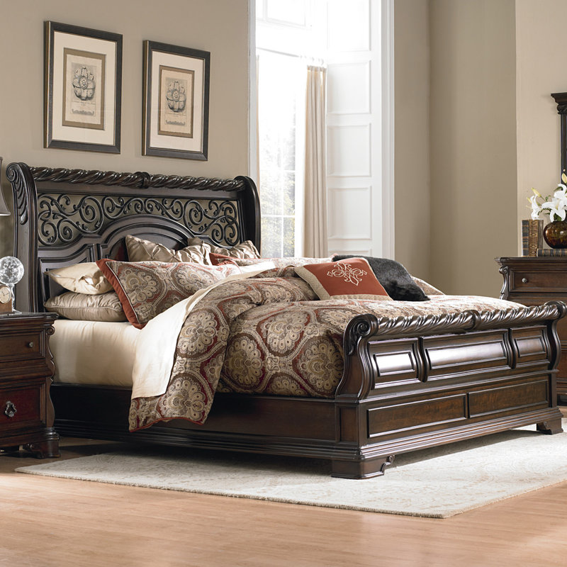 Ashyla King Standard Sleigh Bed, King