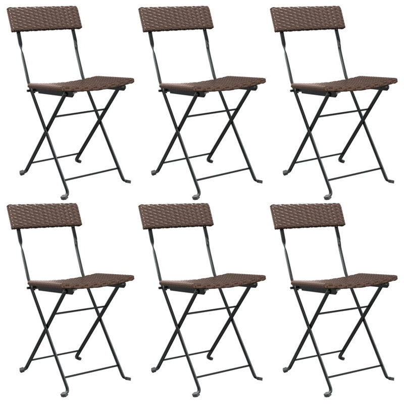 Alco Folding Patio Dining Side Chair, Brown