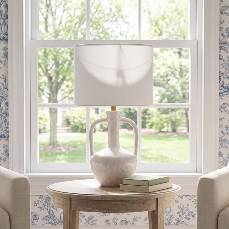 Argentina Ceramic Table Lamp, White