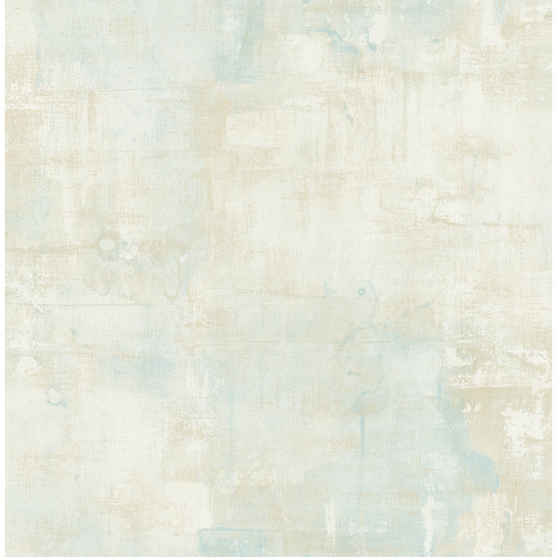 Donavan Plaster Faux 33' L x 20.5" W Wallpaper Roll, Blue