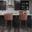 Maven Lane Gia Kitchen Stool with Canvas Fabric Upholstery-111462701-111462703