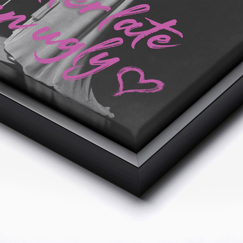 Mieux vaut tard que vilain No2, Black Framed, Canvas, 11"H x 14"W