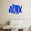 «Abstract Blue Hexagons», reproduction sur toile-103064189