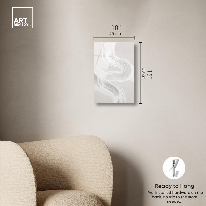 «Gentle Helix I», impression murale minimaliste par Art Remedy, H 15 po x l 10 po