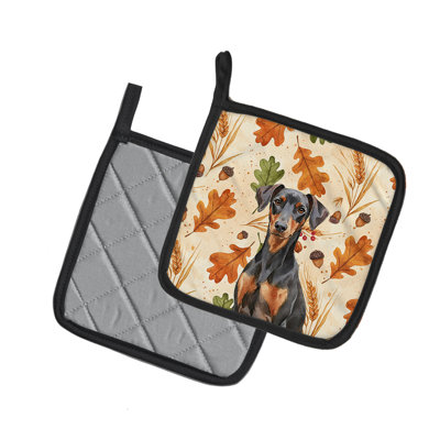 Paire de supports à casseroles German Pinscher Heirloom Fall