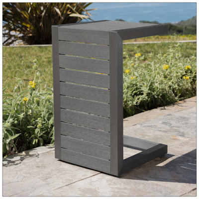 Table en forme de C CAPE CORAL ALU GRIS