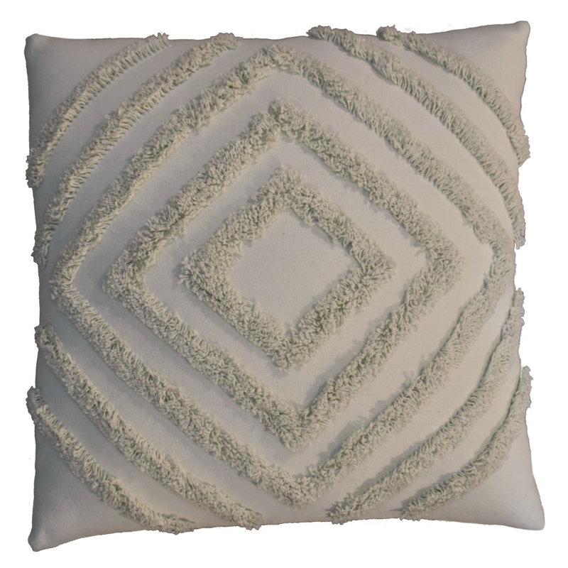 Green Square Throw Cushion, Sea Green