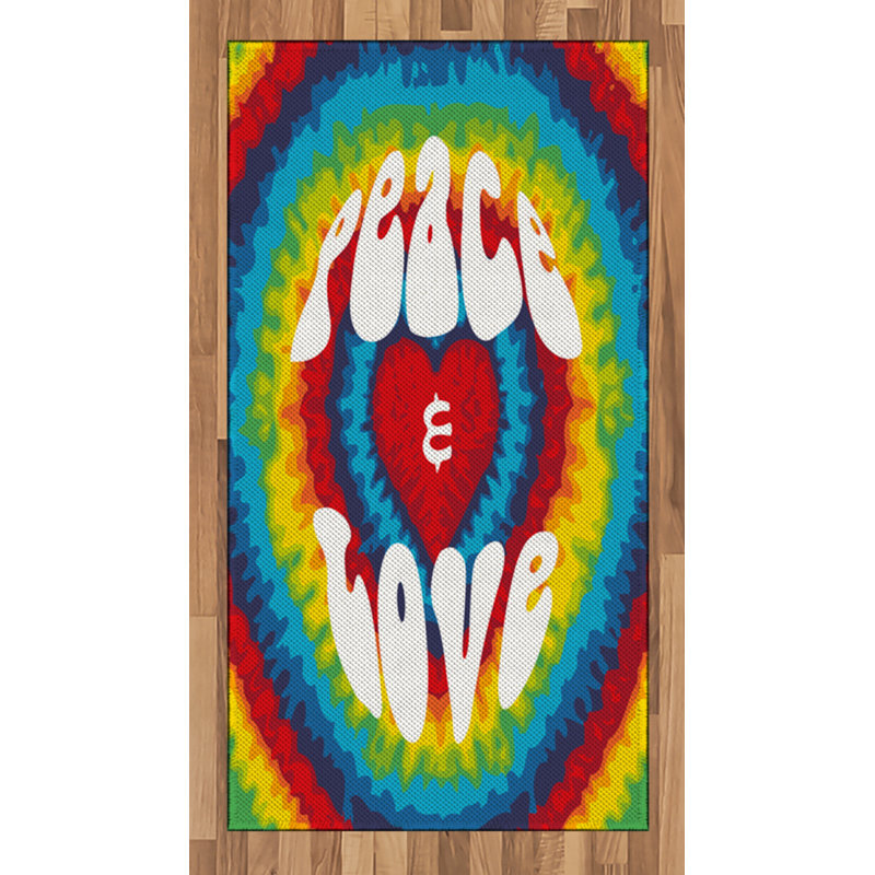 70s Party High Density Long Fiber Poly Threads Decorative Area Rug Carpet, Rectangle 2'7" x 5'