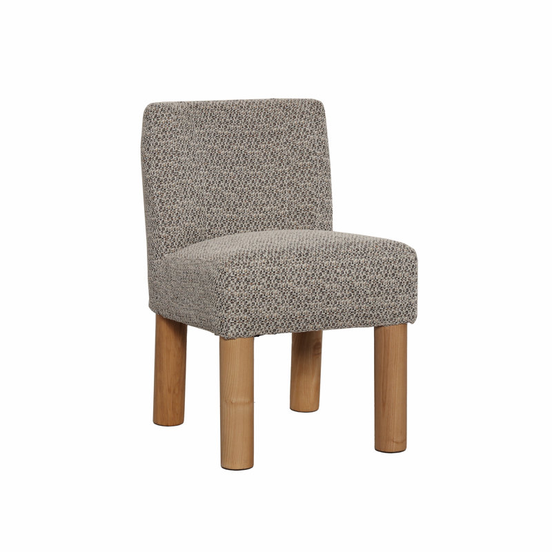 Chaise rembourrée en polyester Armie, Pixel brun