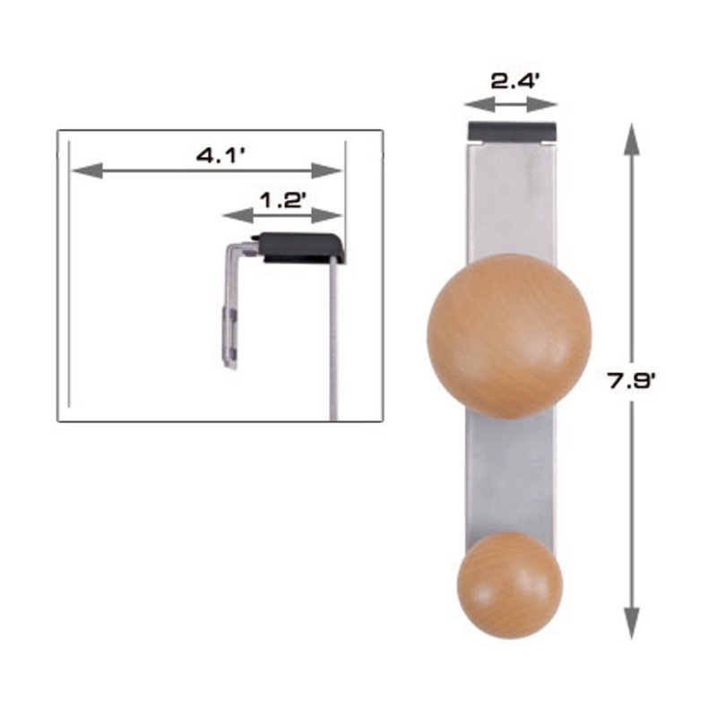 Gray Metal and Wood Adjustable Cubicle Coat Rack