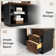 L-Shaped Executive Office Desk with Drawers and File Cabinet
