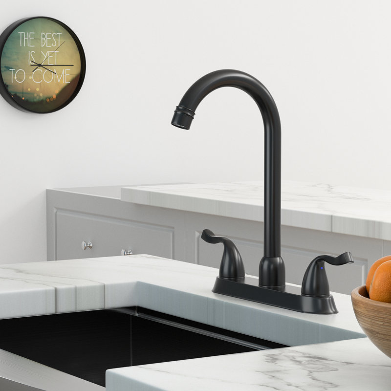 Matte Black 2-Handle Faucet For 3-Hole Sink Installation | Gift Idea, Matte Black