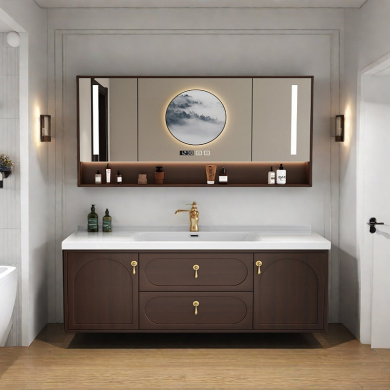 Chinese style bathroom cabinet light luxury, 21.65" H x 55.12" W x 21.65" D