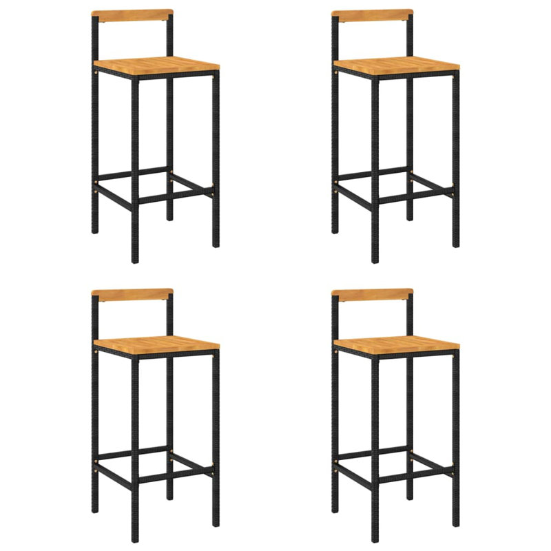 Lawell Steel Outdoor 78cm Bar Stool, Black