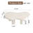 Modern Cream White Irregular Coffee Table with 4 Legs for Living Room, Bedroom
