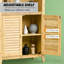 Tour de rangement en bambou peu encombrante, finition naturelle