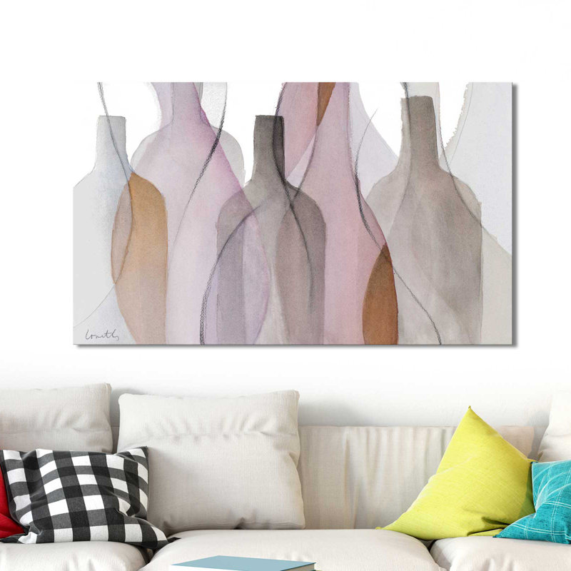 «Midnight Crowd», reproduction de peinture à l'aquarelle, H 28 po x l 48 po x P 1,5 po, Toile tendue
