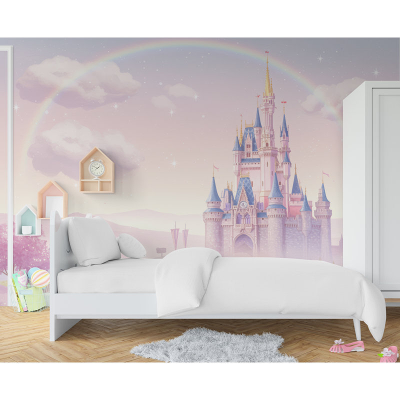 Papier peint adhésif pour chambre de princesse, adhésif pour chambre de bébé autocollant amovible, L 165 po x l 120 po