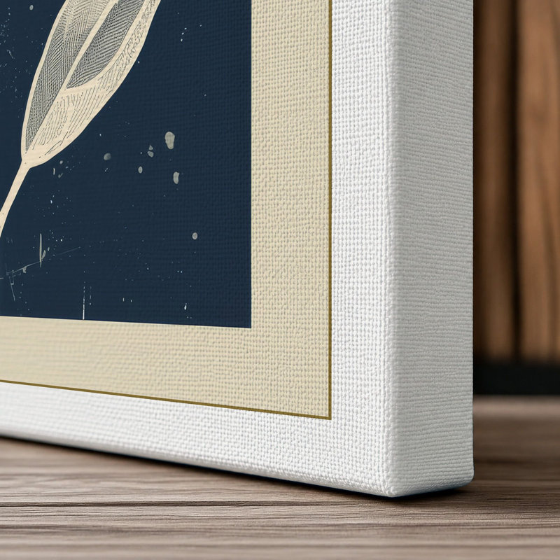 Moonlit Daisy Botanical - Wrapped Canvas, 36x24 - 91.4 x 61.0 cm, White Border